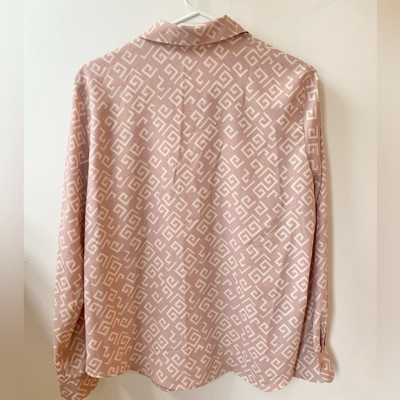 Mango Geometric Patterned Pink Blouse - Picture 6 of 7